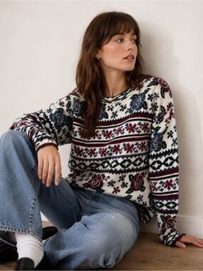 Floral Patterned Sweater